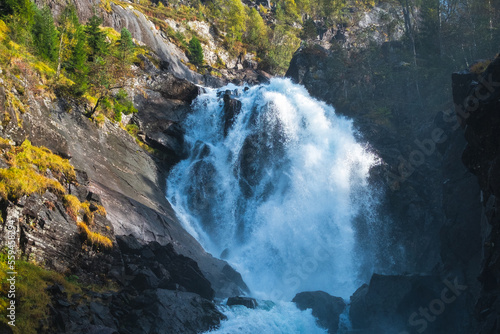 waterfall in the mountains