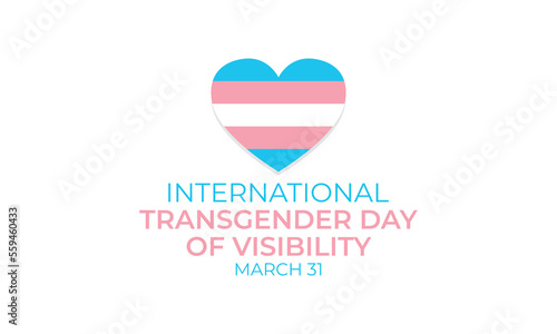 International Transgender Day of Visibility vector, World sexual health day, Third gender day, Concept of gender, Transgender Day of Visibility Poster, March 31, International Transgender Day