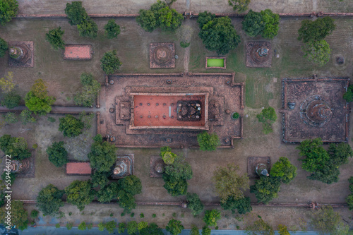 Aerial view of temples in the province of Ayutthaya Ayutthaya Historical Park Thailand  © Sathit Trakunpunlert