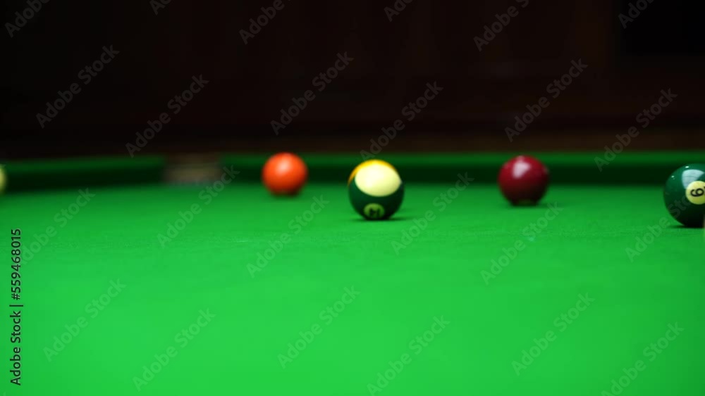 The initial blow to the pyramid of balls in Billiard The initial blow to the pyramid of balls in Billiard