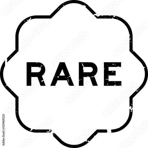 Grunge black rare word rubber seal stamp on white ckground