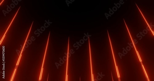 3d render with red glowing sharp lines