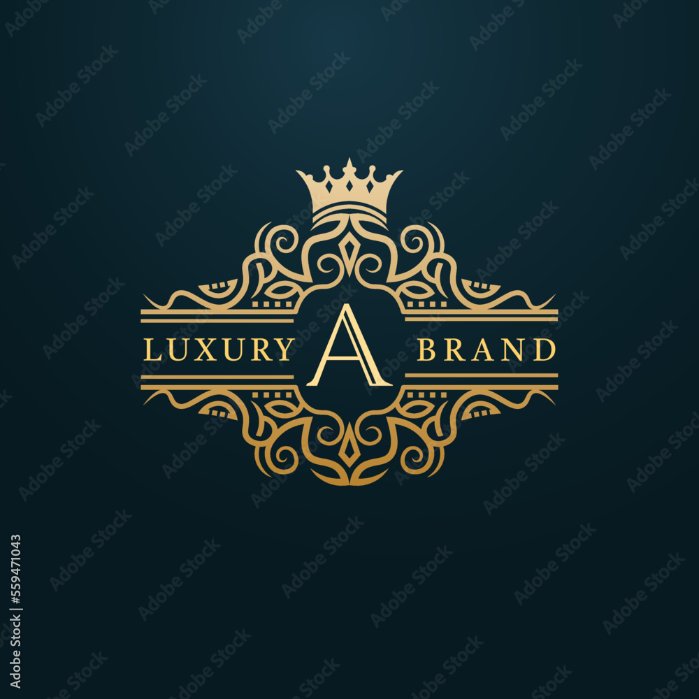 Luxury Gold A Letter Logo. Luxury Logo Initial Letter A Design Luxury Gold A Letter Logo. Luxury Logo Initial Letter A Design