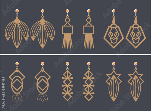 Earrings Jewelry Laser Cut design