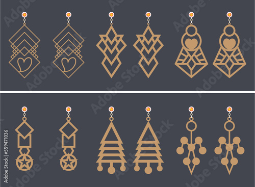 Earrings Jewelry Laser Cut design