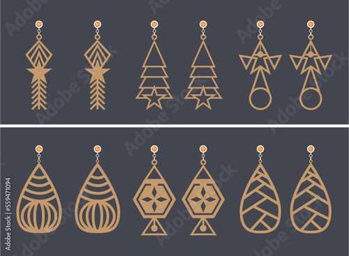 Earrings Jewelry Laser Cut design