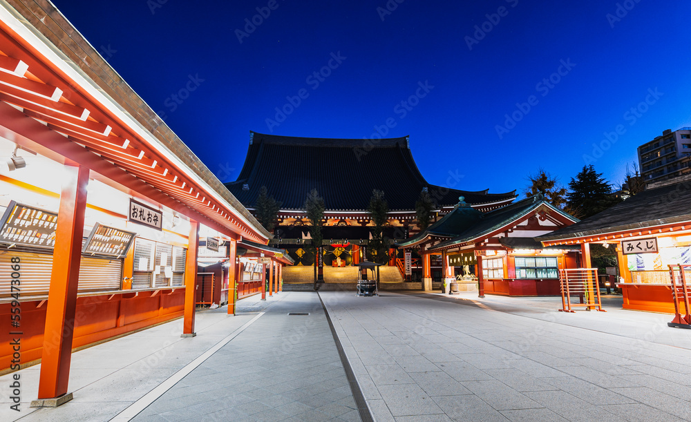 Naklejka premium 浅草寺 夜景