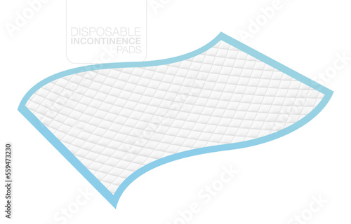 Disposable hygiene sheets Products for bedridden caregivers, dogs. Used to protect adult feces and dirt. incontinence products. Realistic EPS file.