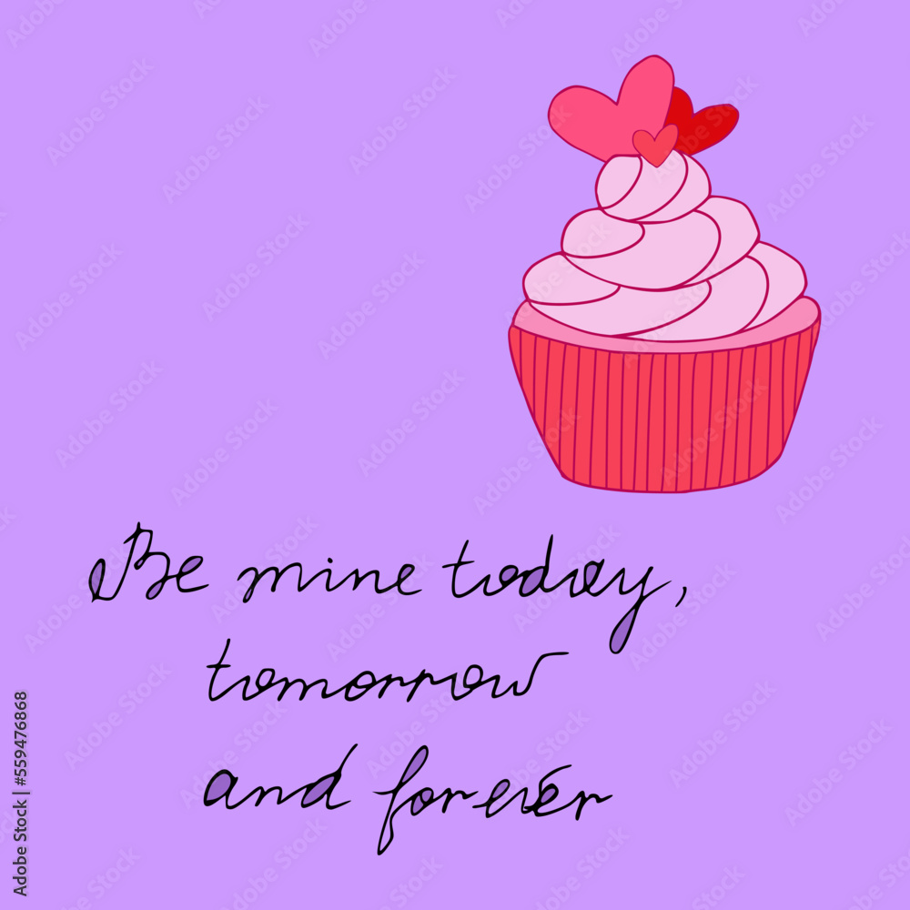 Template for Valentine's Day holidays.Vector illustration of a template with quotes for romantics and cake. Use it as a greeting card, an app, a banner design, or even for a website.. Template for Valentine's Day holidays.Vector illustration of a template with quotes for romantics and cake. Use it as a greeting card, an app, a banner design, or even for a website..