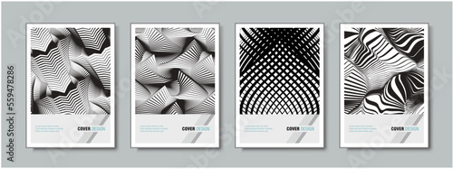 Set of brochure pages. abstract geometric lines pattern, future, trendy modern graphic designing, exclusive retro corporate cover. dynamic minimal flyer. vector illustration.