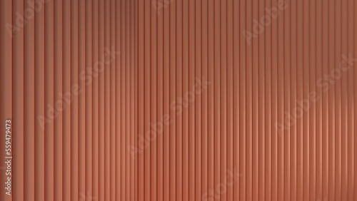 Brown velvet color Metal rufing texture seamless or Panorama of Brown Corrugated metal background, 3d rendering 