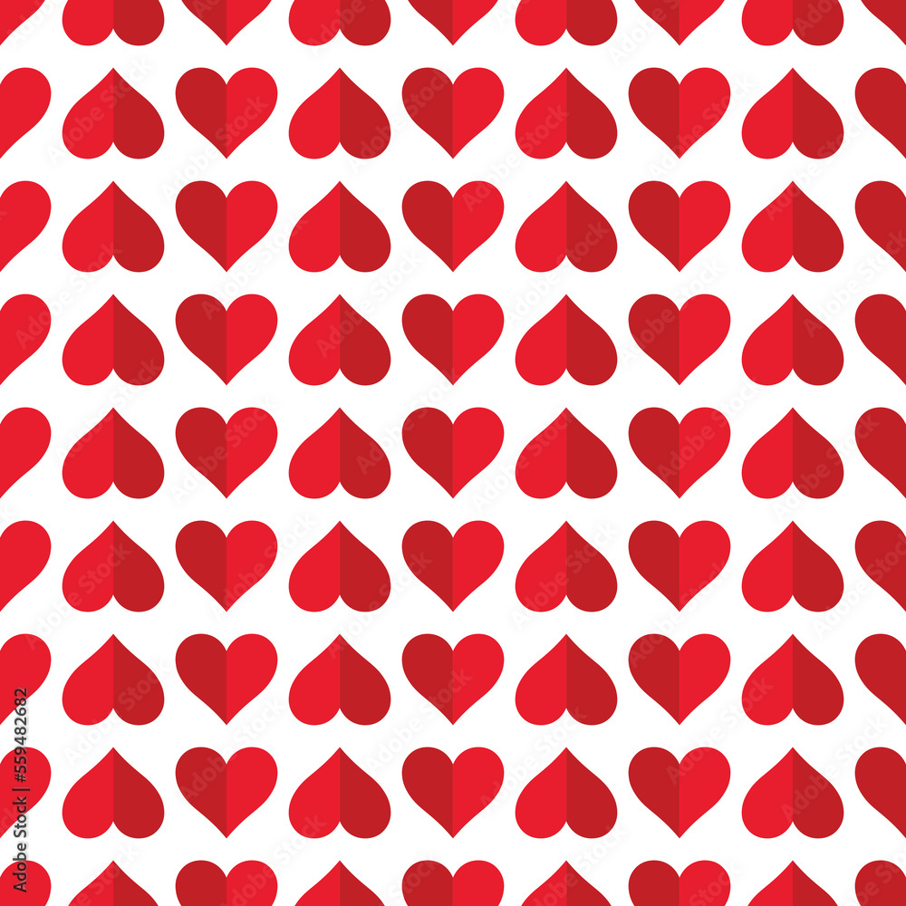 Vector seamless mosaic pattern with red hearts. Repeatable background for Valentine`s day. Love print, 14 february concept Vector seamless mosaic pattern with red hearts. Repeatable background for Valentine`s day. Love print, 14 february concept