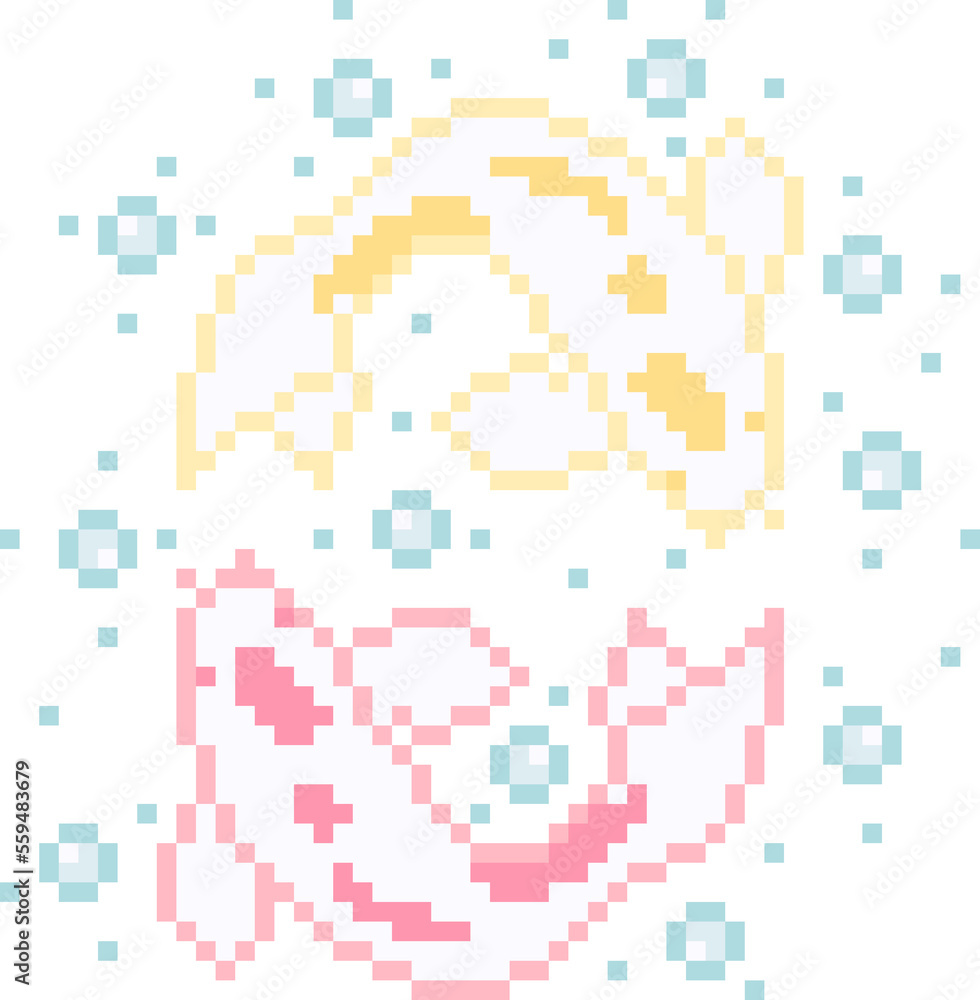 Fototapeta premium Koi Pixel Art