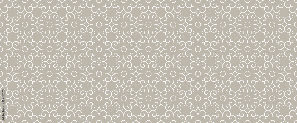 Fototapeta premium Ornate Asian abstract line seamless pattern vector illustration