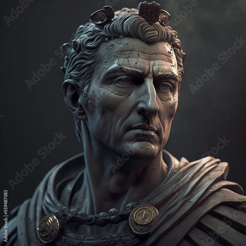 Obraz na plátně Titus roman emperor. Created with Generative AI technology.