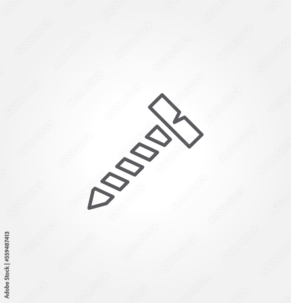 screw icon vector illustration logo template for many purpose. Isolated on white background. screw icon vector illustration logo template for many purpose. Isolated on white background.