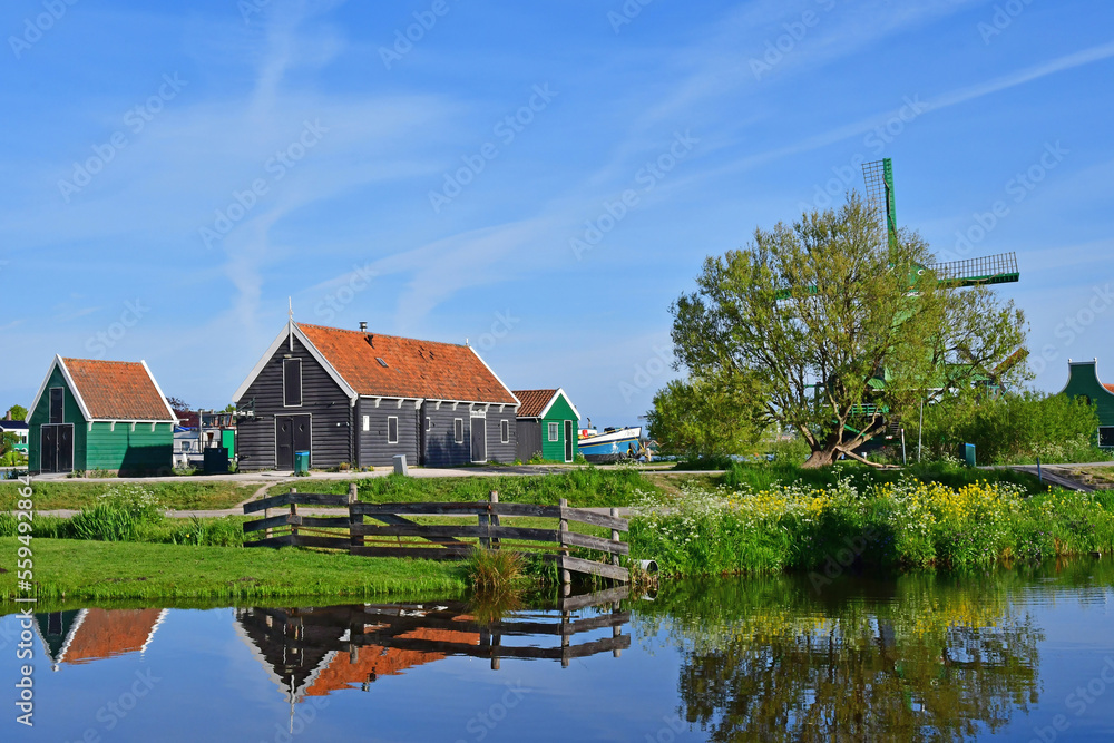 Zaanse Schans, Netherlands - may 22 2022 : the historical village