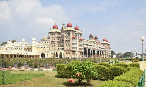 Photography A Beautiful view of the Mysore Palace in Karnataka, India.