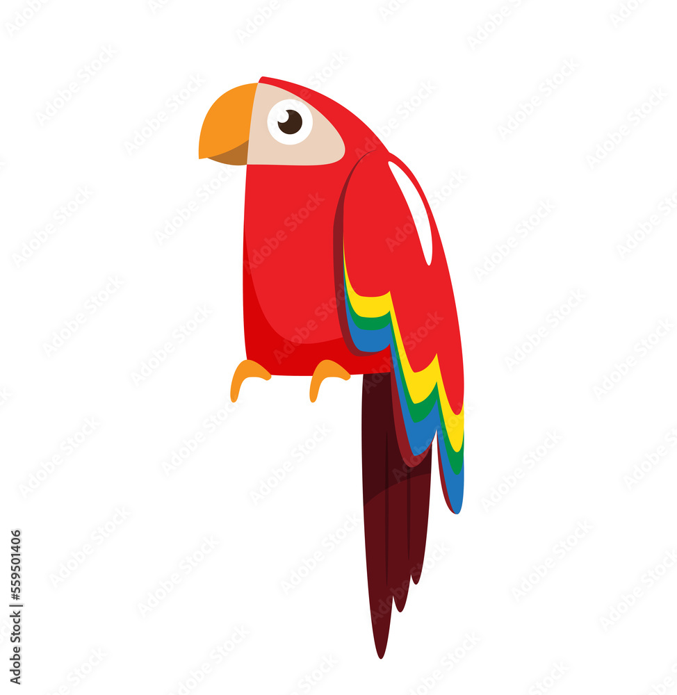 Fototapeta premium parrot cartoon character