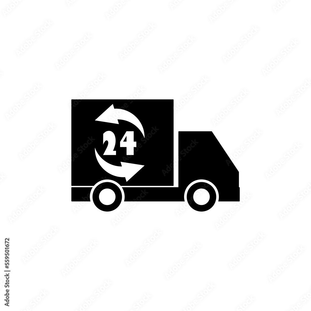 24h delivery truck icon 24h delivery truck icon