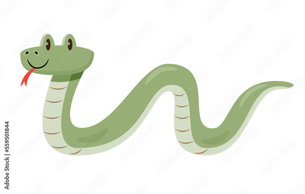 Fototapeta premium snake cartoon character