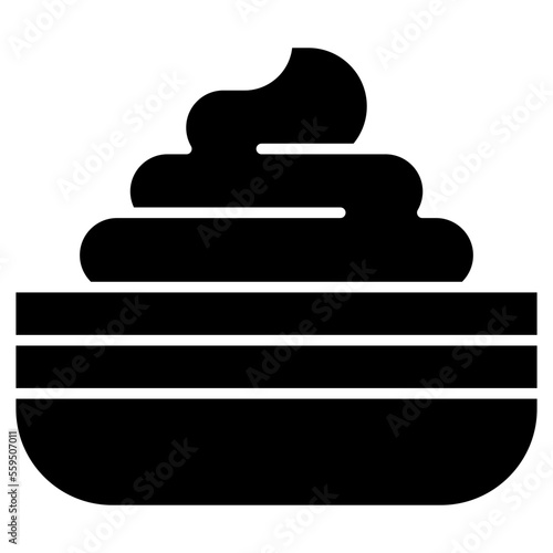 Beauty-Cream Isolated Silhouette Solid Line Icon with beauty-cream, cream-container, cream-jar, facial-cream Infographic Simple Vector Illustration