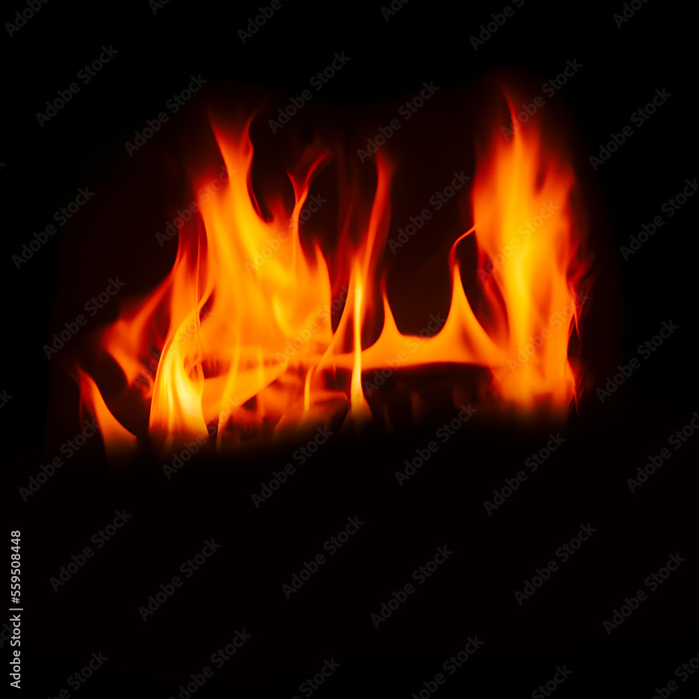 Flame overlay on black background easy to use Flame overlay on black background easy to use