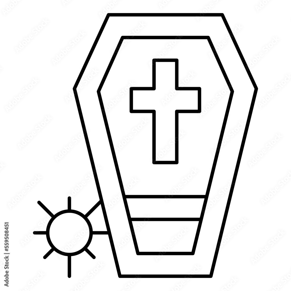Obraz premium Death Isolated Silhouette Solid Line Icon with death, cementry, funeral, grave Infographic Simple Vector Illustration