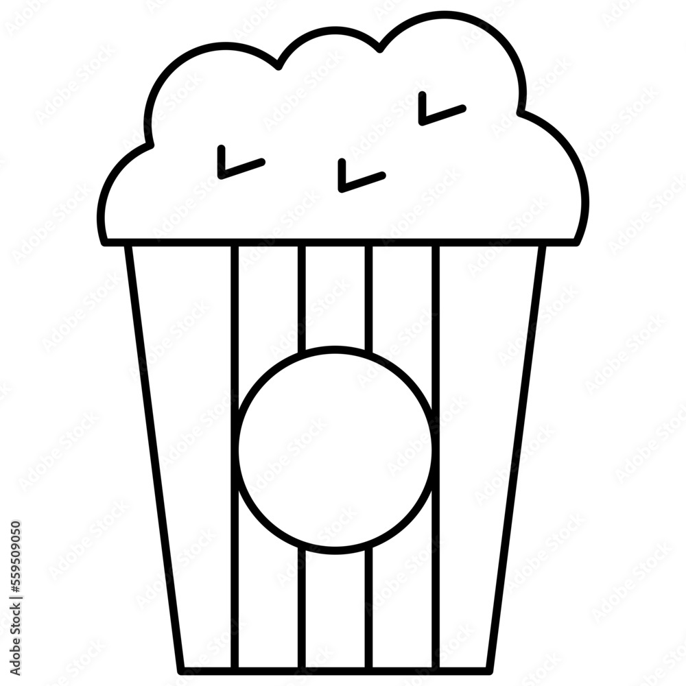 Popcorn Isolated Silhouette Solid Line Icon with popcorn, food, pop, snack Infographic Simple Vector Illustration Popcorn Isolated Silhouette Solid Line Icon with popcorn, food, pop, snack Infographic Simple Vector Illustration