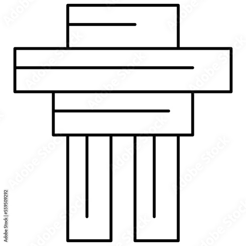 Statue Isolated Silhouette Solid Line Icon with statue, inukshuk, mountain, rock, whistler Infographic Simple Vector Illustration