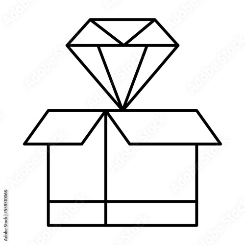 Delivery-Box Isolated Silhouette Solid Line Icon with delivery-box, box, cardboard, delivery, package, premium Infographic Simple Vector Illustration