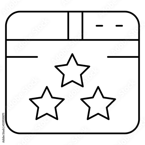 Web-Browser Isolated Silhouette Solid Line Icon with web-browser, rank, rating, star, web, website Infographic Simple Vector Illustration