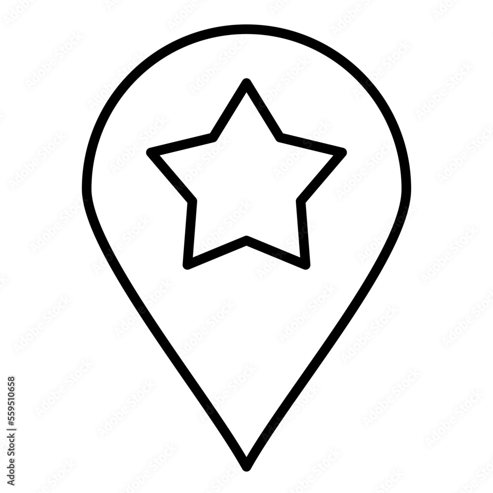 Favorite-Place Isolated Silhouette Solid Line Icon with favorite-place, favorite-location, location, map, pin Infographic Simple Vector Illustration