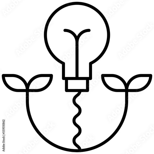 Green-Energy Isolated Silhouette Solid Line Icon with green-energy, bulb, electricity, energy Infographic Simple Vector Illustration