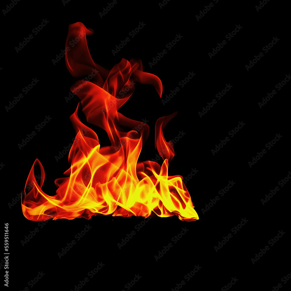 Flame overlay on black background easy to use Flame overlay on black background easy to use