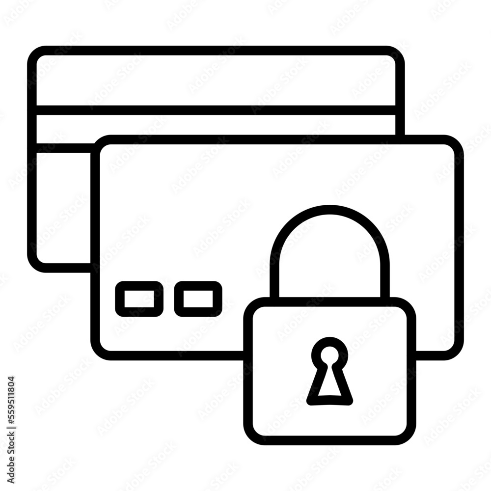 Credit-Card Isolated Silhouette Solid Line Icon with credit-card, lock, security Infographic Simple Vector Illustration Credit-Card Isolated Silhouette Solid Line Icon with credit-card, lock, security Infographic Simple Vector Illustration
