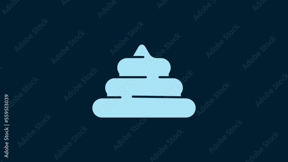 White Shit icon isolated on blue background. 4K Video motion graphic animation White Shit icon isolated on blue background. 4K Video motion graphic animation