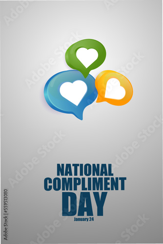 National compliment day January 24 vector illustration, suitable for poster banner or card
