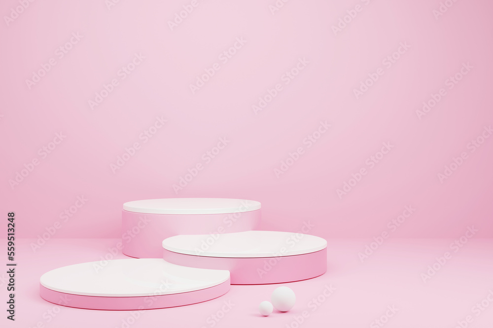 Abstract scene background with geometrical forms. Cylinder podium on pink background. Scene for product presentation , mock up , cosmetic product, display case. 3d rendering illustration. Abstract scene background with geometrical forms. Cylinder podium on pink background. Scene for product presentation , mock up , cosmetic product, display case. 3d rendering illustration.