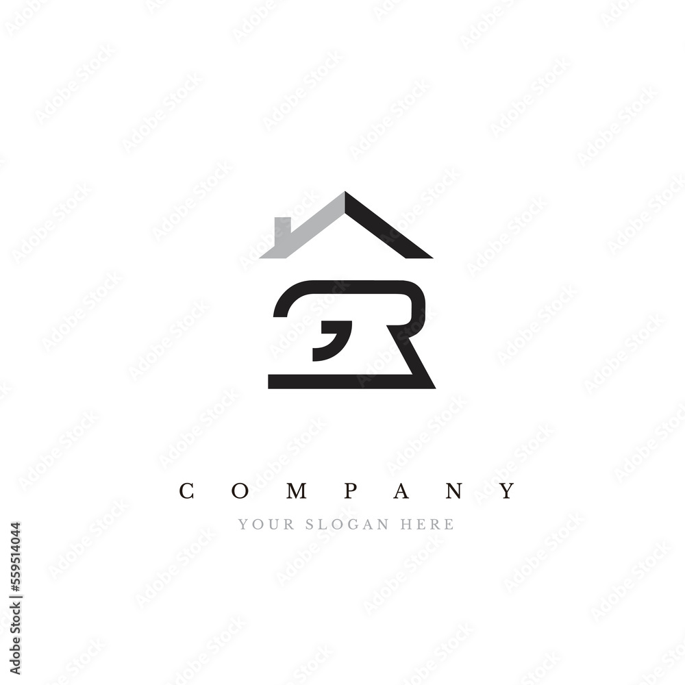 Initial GR Real Estate Logo Design Vector Initial GR Real Estate Logo Design Vector