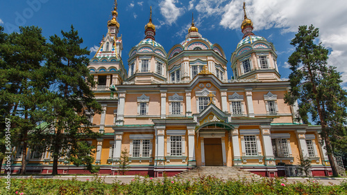 A view of Ascension Cathedral in Almaty