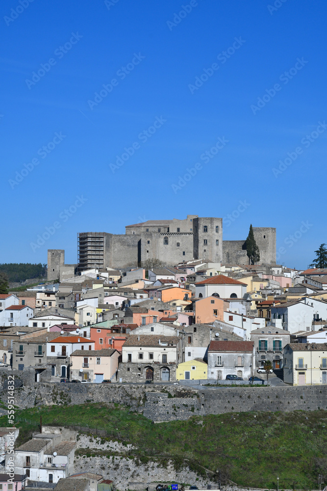 Panoramic view of Melfi, a village in the province of Potenza in Italy.
