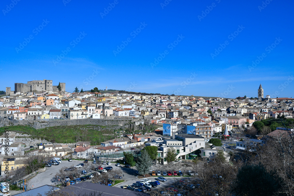 Panoramic view of Melfi, a village in the province of Potenza in Italy. Panoramic view of Melfi, a village in the province of Potenza in Italy.