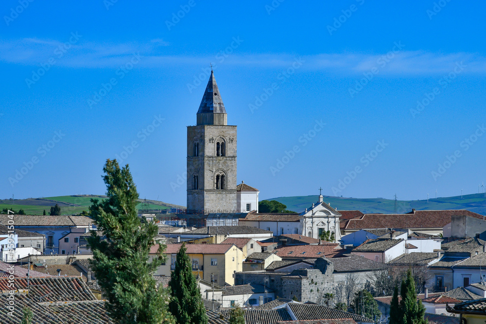 Panoramic view of Melfi, a village in the province of Potenza in Italy.