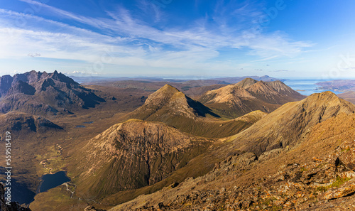 Blaven, Bla Bheinn mountain views, Isle of Skye, Black Cuillins, Scottish Islands and Highlands photo