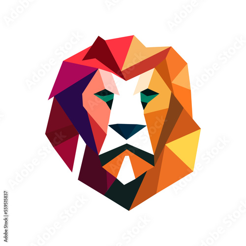 Lion Head Polygonal Art Vector