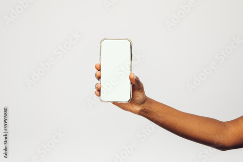 hand holding smart phone