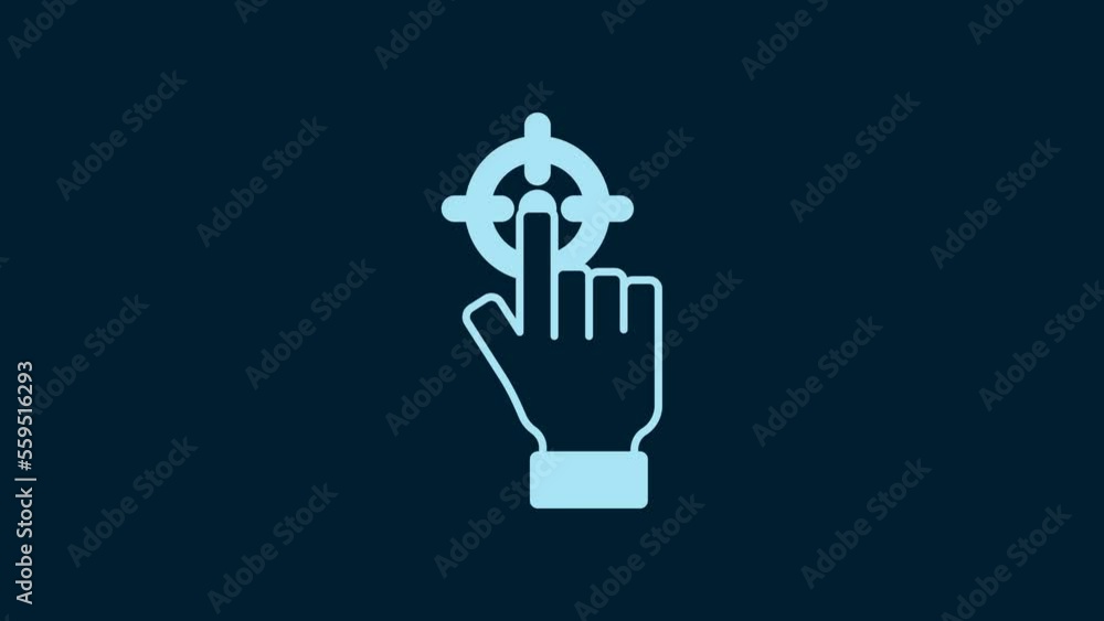 White Target financial goal concept icon isolated on blue background. Symbolic goals achievement, success. 4K Video motion graphic animation White Target financial goal concept icon isolated on blue background. Symbolic goals achievement, success. 4K Video motion graphic animation
