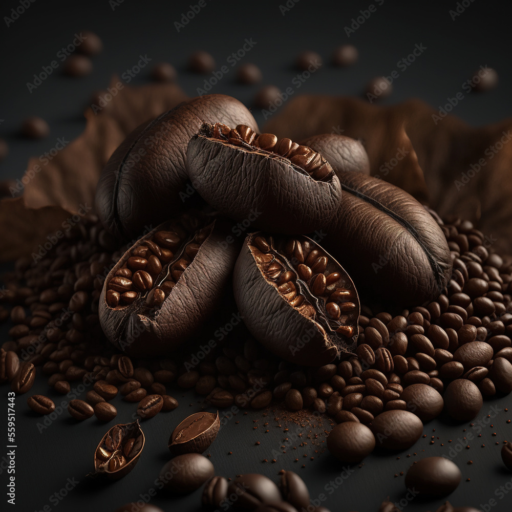 Fototapeta premium coffee beans. Generative AI