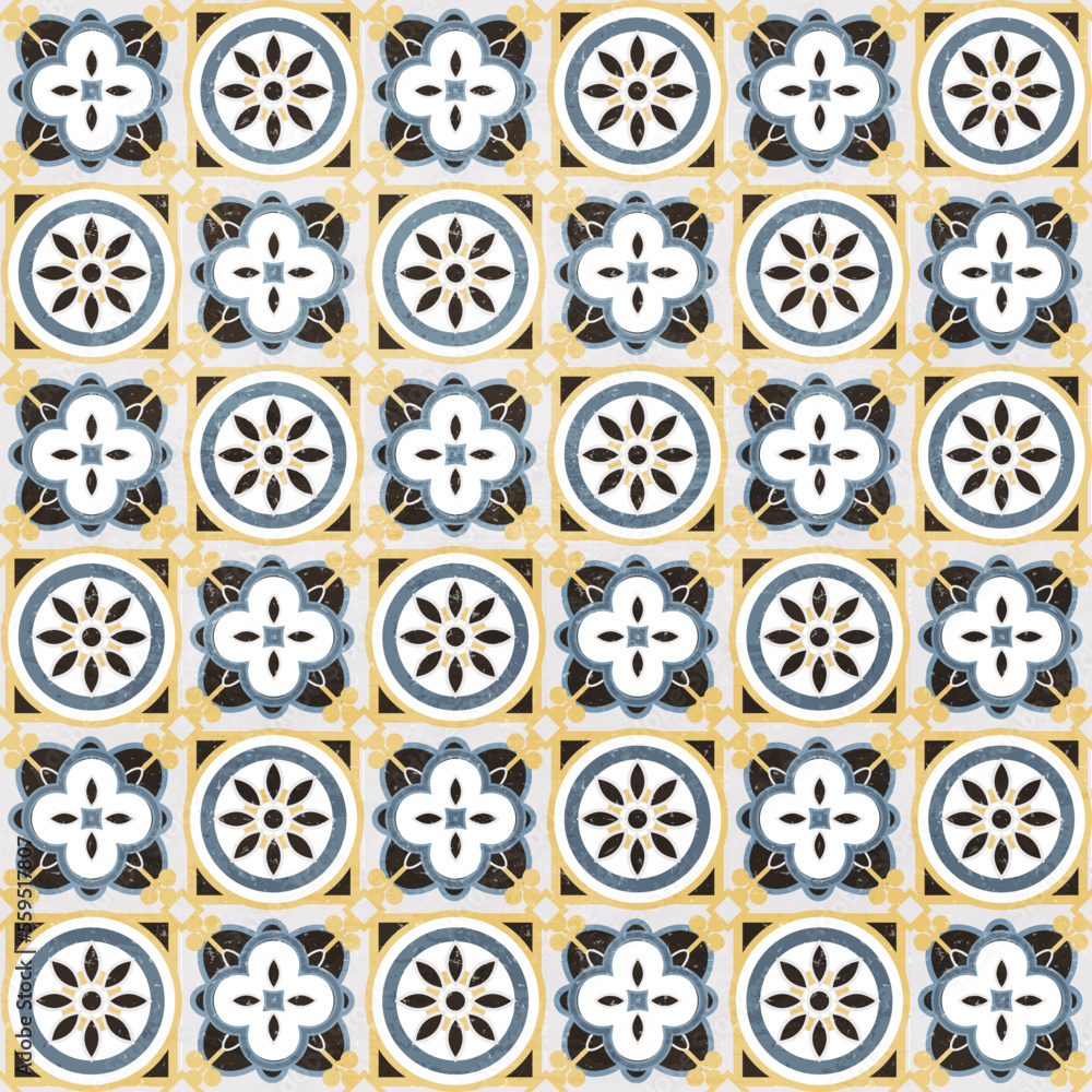 Ethnic pattern for the design of the floor, kitchen, tiles, textiles, wallpaper, packaging. Ethnic motif, Scandinavian tiles, design. simple geometric pattern